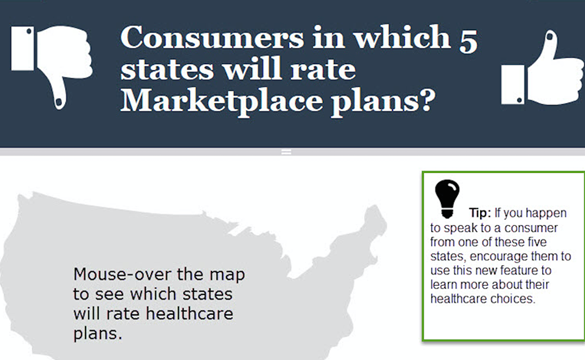 consumers in which 5 states will rate marketplace plans?